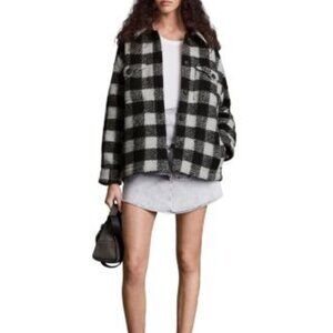All Saints Fenix check jacket, size 6